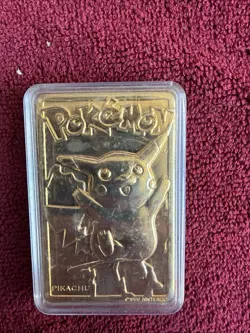 Pikachu Metal Gold Card UPC Pokemon 25th Anniversary Celebrations 58/102 Promo - Image 1
