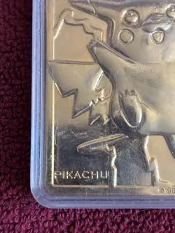 Pikachu Metal Gold Card UPC Pokemon 25th Anniversary Celebrations 58/102 Promo - Image 2