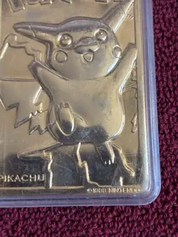 Pikachu Metal Gold Card UPC Pokemon 25th Anniversary Celebrations 58/102 Promo - Image 3