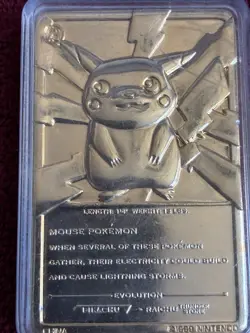 Pikachu Metal Gold Card UPC Pokemon 25th Anniversary Celebrations 58/102 Promo - Image 5