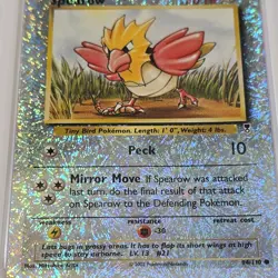 2002 POKEMON LEGENDARY COLLECTION #94 SPEAROW-REVERSE FOIL PSA 7 - Image 4