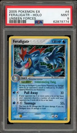 Pokemon Feraligatr EX Unseen Forces Holo Rare #4 PSA 9 Mint - Image 1