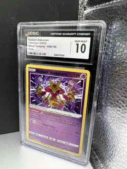 🔥🔥CGC 10 GEM MINT Radiant Alakazam Silver Tempest Holo Pokemon 2022 059/195🔥 - Image 3