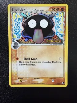 Shellder (Delta Species) 63/101 EX Dragon Frontiers Reverse Holo Stamped LP - Image 1