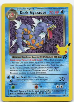 Dark Gyarados 8/82 Classic Collection Holo Celebrations NM Pokemon - Image 1