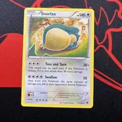 Pokemon TCG Snorlax 77/124 XY Fates Collide Rare Non Holo NM - Image 1