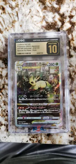 Leafeon VSTAR SAR 210/172 Pokemon CGC Pristine 10 Japanese VSTAR Universe Holo - Image 1