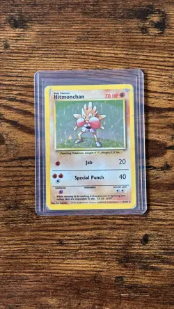 Pokemon Base Set Hitmonchan 7/102 1999 WOTC Holo Rare English Heavy Play - Image 3