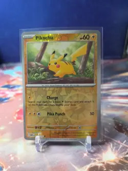 SWIRL Pikachu Reverse Cosmos Holo Scarlet & Violet Promo Card 025/165 NM - Image 1