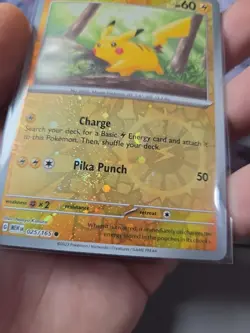 SWIRL Pikachu Reverse Cosmos Holo Scarlet & Violet Promo Card 025/165 NM - Image 3