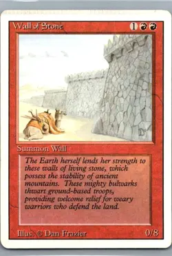 Miss Print! Magic: The Gathering Creature Wall of Stone Crimped edge - Image 1
