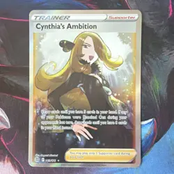 Pokemon Cynthia's Ambition Ultra Rare Full Art Holo Card Brilliant Stars 169/172 - Image 1
