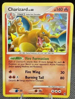 Charizard LV.60 1/99 Cracked Ice Holo Platinum Arceus Pokemon MP - Image 1