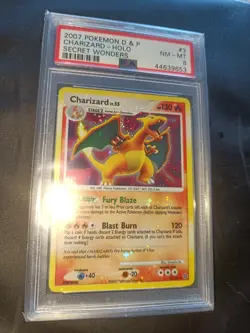 Carta Pokemon Charizard Dp Secret Wonders Holobleed Psa 8 Mint Error Misprint - Image 1