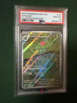 Pokemon Ivysaur 167/165 Scarlet & Violet 151 Illustration Rare Holo PSA 10 - Image 2