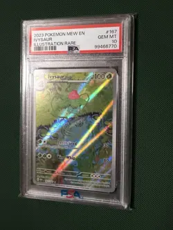 Pokemon Ivysaur 167/165 Scarlet & Violet 151 Illustration Rare Holo PSA 10 - Image 3