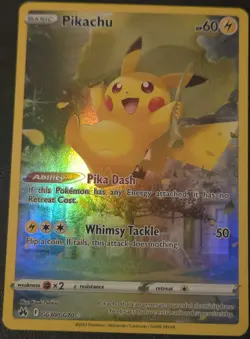 2023 Pokemon Crown Zenith Pikachu GG30/GG70 Galarian Gallery Full Art NM Pack Fr - Image 4