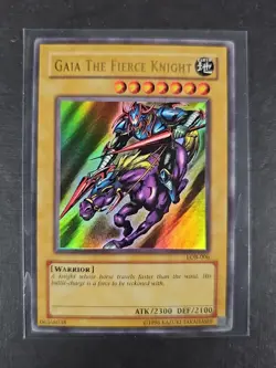 Gaia the Fierce Knight LOB-006 Ultra Rare LP Holo Yu-Gi-Oh TCG Vintage 2002 - Image 1