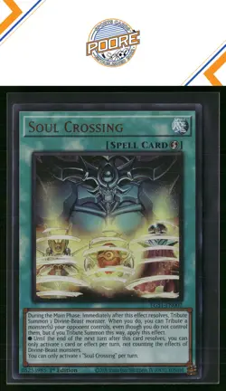 Yugioh Egyptian Deck: Slifer the Sky Dragon Soul Crossing #EGS1-EN002 Rare Rare - Image 1