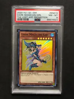 PSA 8 Dark Magician Girl LART-EN019 HOLO Lost Art Promotion 2020 Yu-Gi-Oh! - Image 1