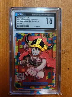 2025 One Piece Monkey D. Luffy One Piece Day'25 P-110 Promo JPN CGC 10 Gem Mint - Image 3