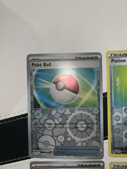 Pokemon Cards Reverse Holo 5 Lot Trainers Poke Ball Potion Fairy Charm Youngster - Image 3