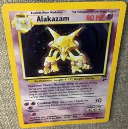 Alakazam 1/130 Base 2 Set Holo Unlimited Rare Pokemon Card TCG (LP) - Image 5