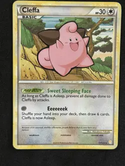 Cleffa 17/123 Rare HeartGold SoulSilver Pokemon Card HP - Image 1