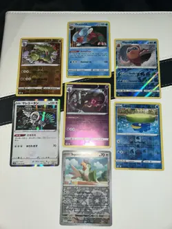 Pokemon TCG Rare Holo Foil Lot 7 Cards Tyranitar Dracovish Mamoswine Dusknoir - Image 1