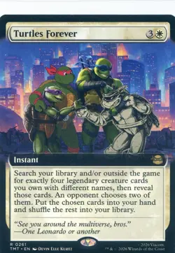 2026 Magic Mutant Ninja Turtles MTG TMNT Turtles Forever Extended Art R 0261 - Image 1