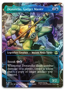 Donatello, Gadget Master (Borderless) #212 (Foil) (NM) TMT Magic MTG - Image 1