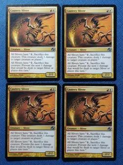 MTG 4x Cautery Sliver x4 LP Planar Chaos Magic Playset - Image 1