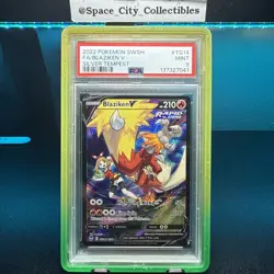 Pokemon TCG Blziken V TG14 Sword & Shield 2022 Silver Tempest PSA 9 - Image 1