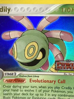 Pokemon TCG Cradily 7/108 Power Keepers Reverse Holo Rare Stamped - Image 2