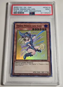 2020 YU-GI-OH! Dark Magician Girl LART-EN019 PSA 9 - Image 4
