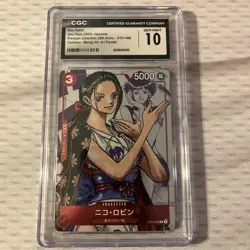 2022 ONE PIECE CCG JAPANESE NICO ROBIN MANGA ALT ART ST01-008 CGC 10 - Image 1