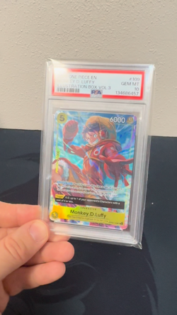 2025 ONE PIECE PROMOS ILLUSTRATION BOX VOL.3 #109 MONKEY D. LUFFY PSA 10 - Image 2