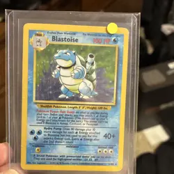 Pokemon TCG Blastoise Base Set Holo Rare 2/102 100 HP Stage 2 Card - Image 1