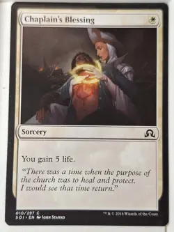 Chaplain's Blessing - Shadows Over Innistrad - Magic the Gathering MTG Nice! - Image 1