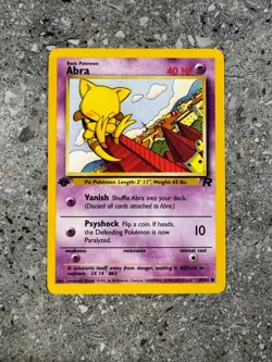 Pokemon TCG Cards 1st Edition Abra 49/82 Team Rocket NM - Image 1