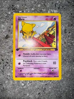 Pokemon TCG Cards 1st Edition Abra 49/82 Team Rocket NM - Image 3
