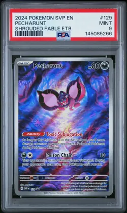 2024 POKEMON SVP EN-SV BLACK STAR PROMO #129 PECHARUNT PSA 9 - Image 1