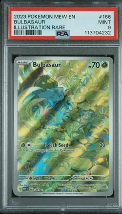 Bulbasaur #166 - Pokemon Scarlet & Violet 151 Illustration Rare - PSA 9 - Image 1