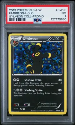 2013 POKEMON B&W PROMO SYLVEON COLL #BW93 UMBREON-HOLO PSA 7 - Image 1
