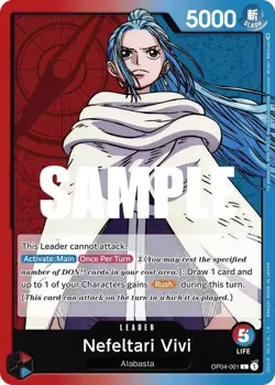 Nefeltari Vivi - Leader - OP04-001 - One Piece Card Game - Kingdoms of Intrigue - Image 1