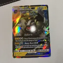 Pokemon Card Alolan Golem GX Ultra Rare SM-Crimson Invasion 34/111 TCG Near Mint - Image 1