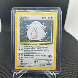 Wizards of the Coast Chansey Base Set 3/102 Holo Rare 120 HP English Card - Image 1