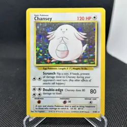 Wizards of the Coast Chansey Base Set 3/102 Holo Rare 120 HP English Card - Image 3