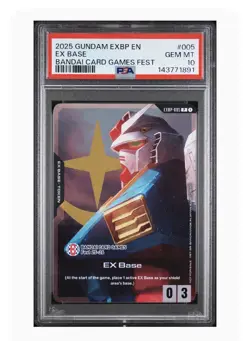 2025 Gundam EX Base Bandai Card Games Fest #EXBP-005 PSA 10 - Image 1
