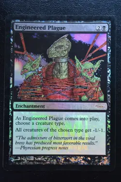 Magic The Gathering MTG ENGINEERED PLAGUE FOIL Friday Night Magic MP - Image 1